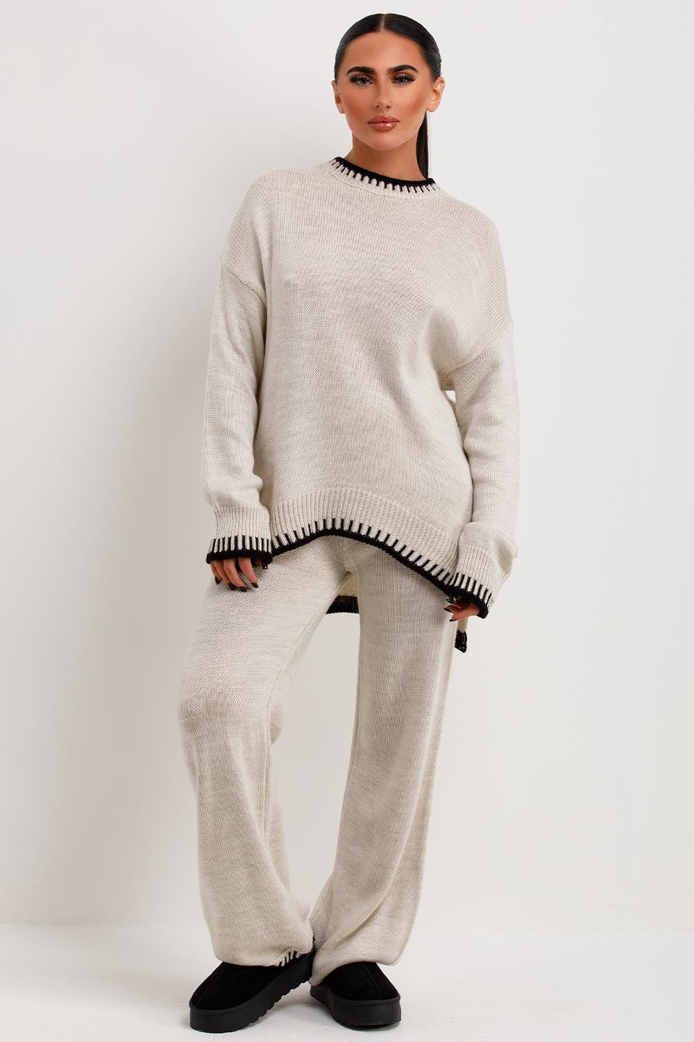 Ensemble En Maille Douce Pullover + Pantalon