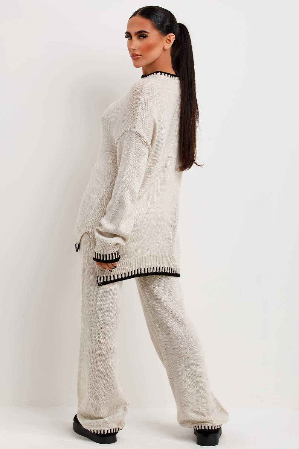 Ensemble En Maille Douce Pullover + Pantalon